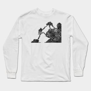 Climber couple black and white Long Sleeve T-Shirt